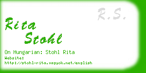 rita stohl business card